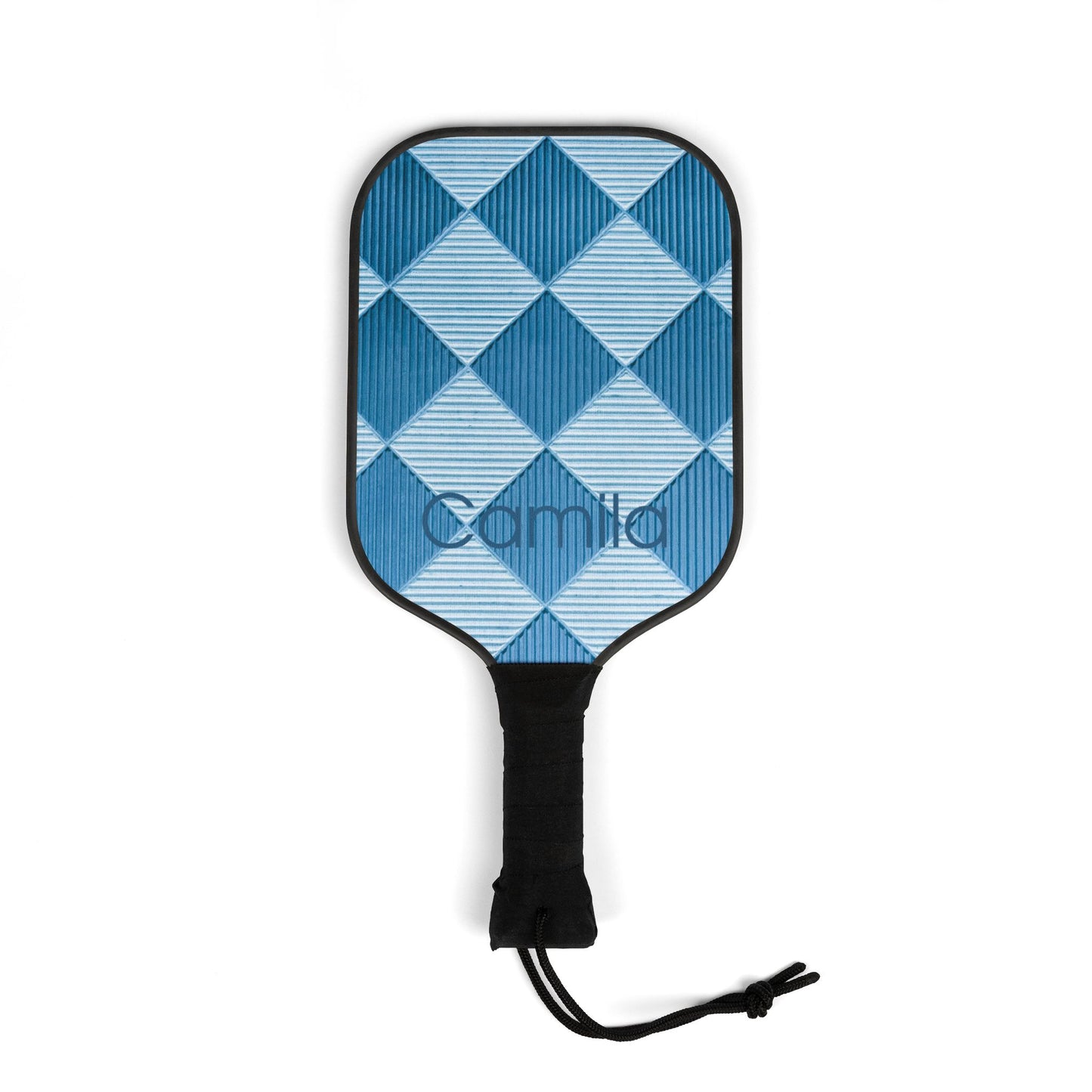 Blue Argyle Pickleball Paddles Kit — Personalized Pickleball Set (2 Paddles + Balls)