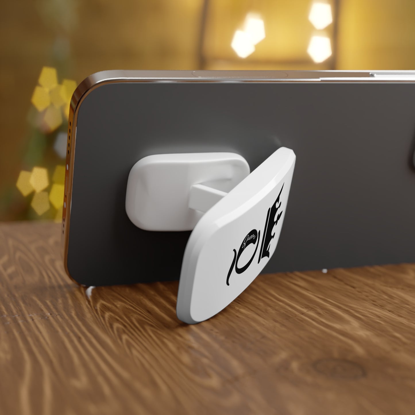 Queen Q Crown Phone Grip — Click-On Stand & Pop Socket
