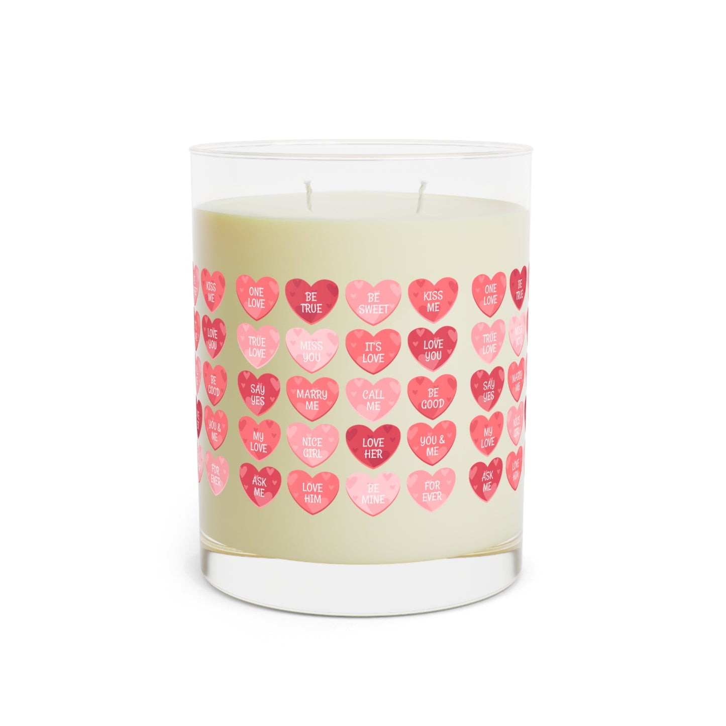 Valentine Heart Message Scented Candle — 11oz Glass