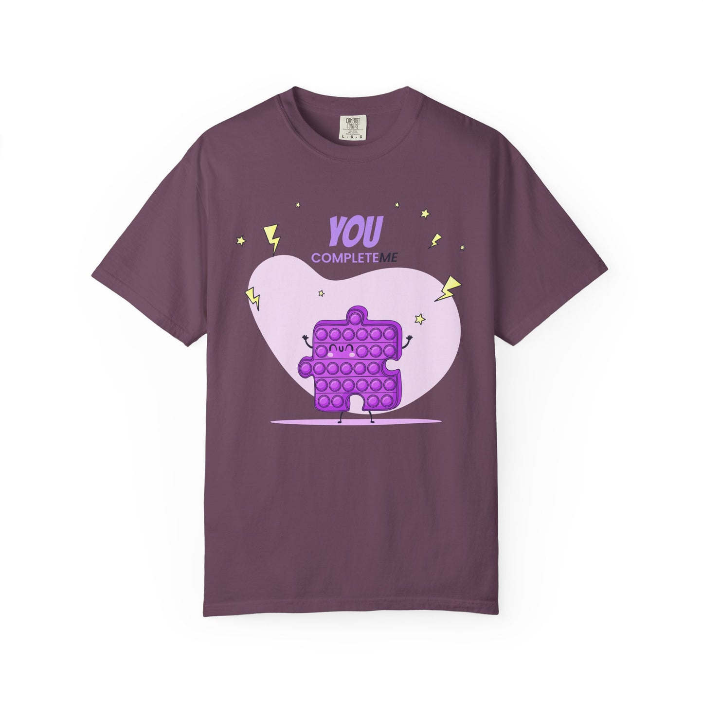 Pop It Heart T-Shirt – "You Complete Me" Cute Fidget Toy Graphic Tee