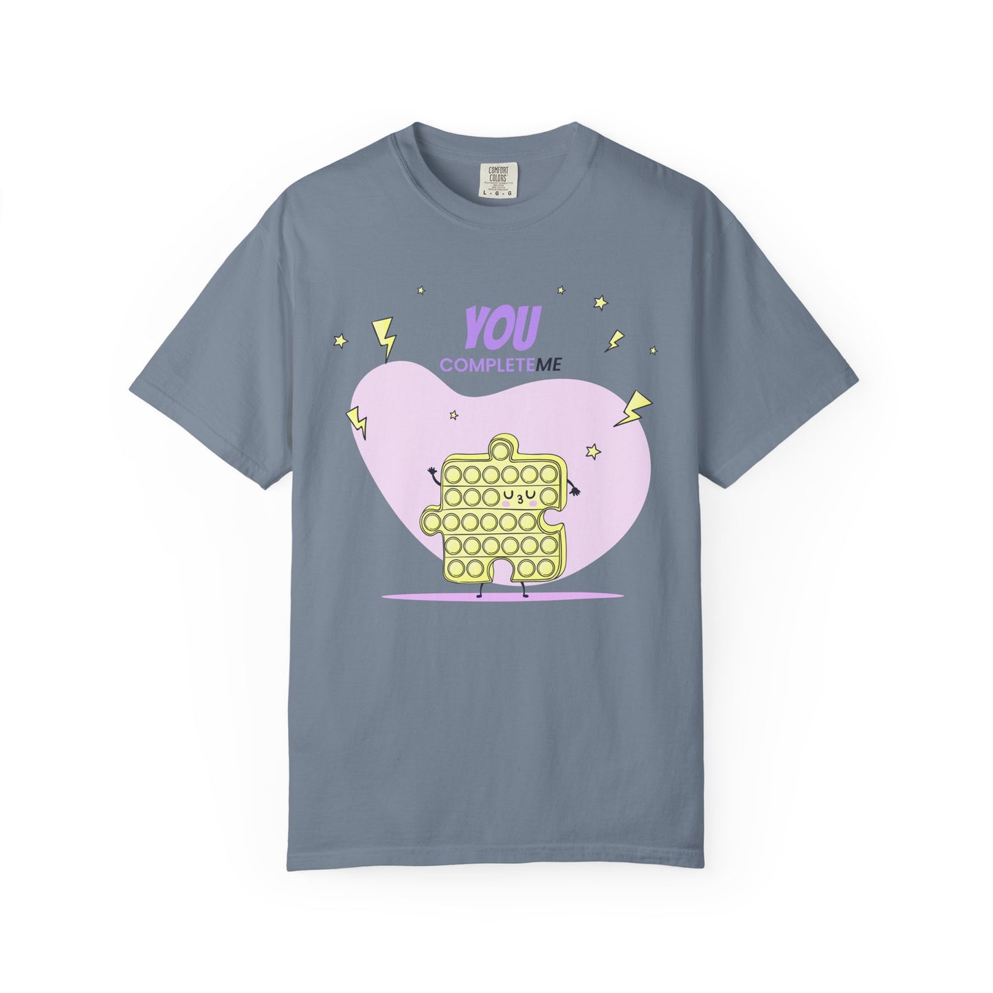 Pop It Puzzle T-Shirt — "You Complete Me" Cute Fidget Toy Graphic Tee