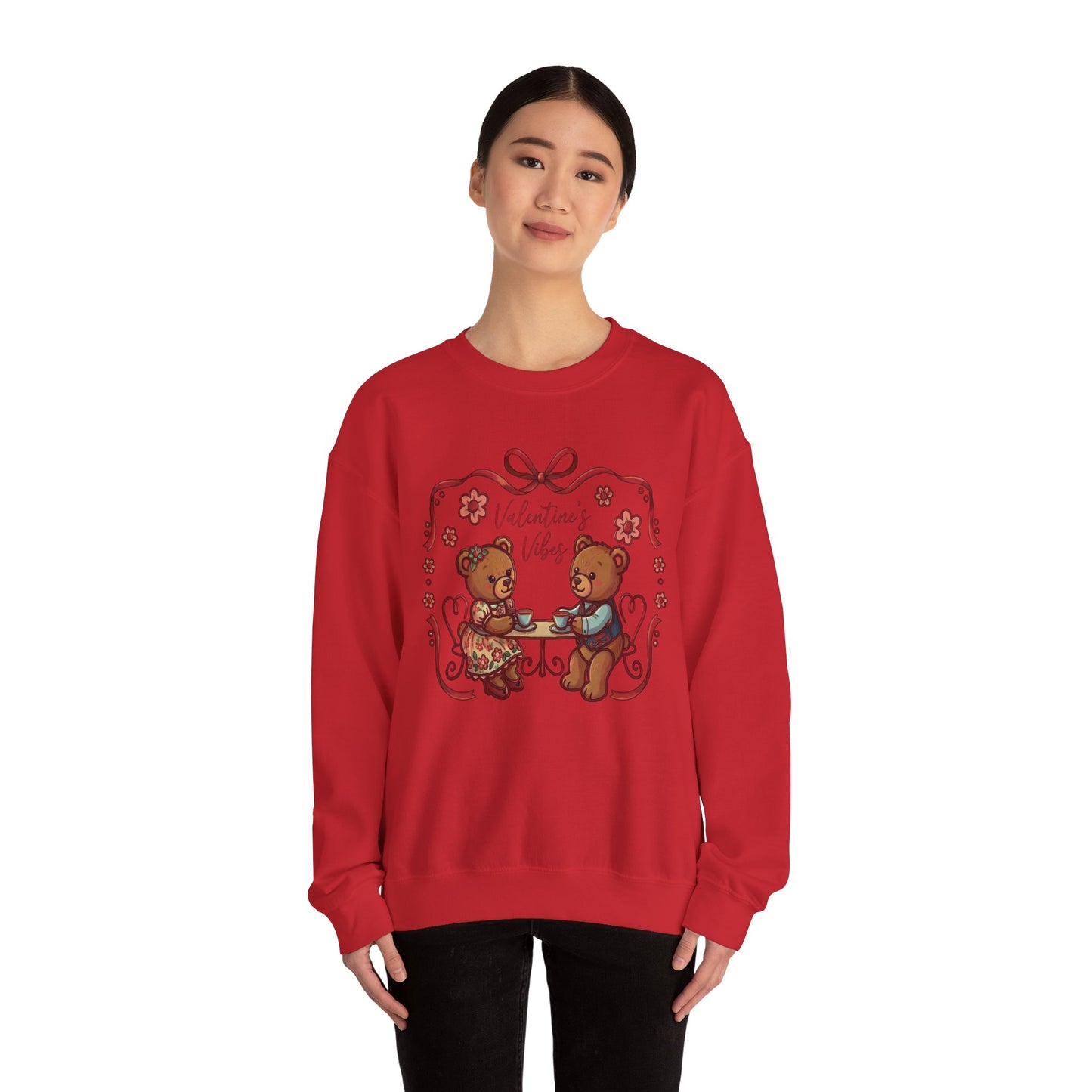 Valentine Vibes Teddy Bears Crewneck Sweatshirt