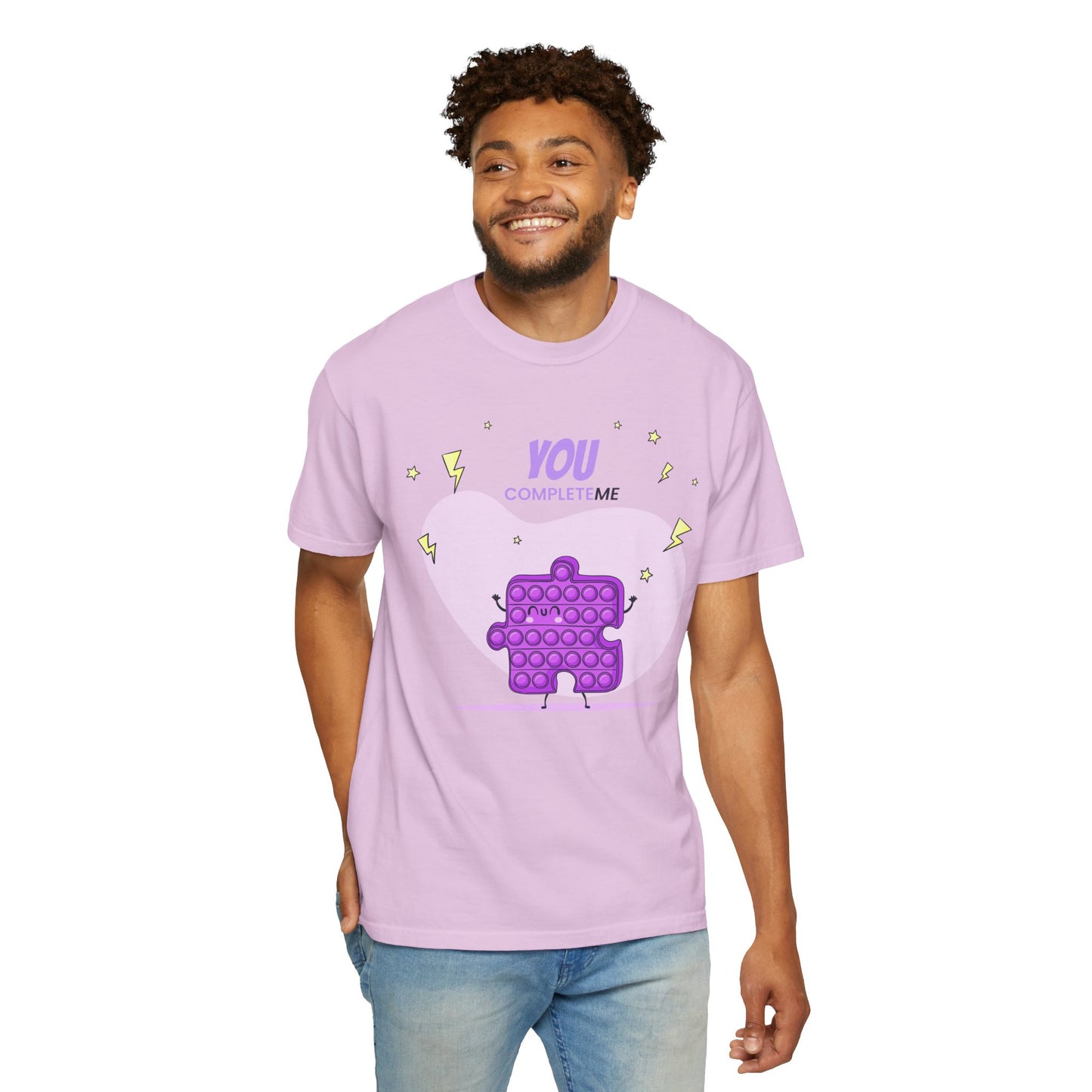 Pop It Heart T-Shirt – "You Complete Me" Cute Fidget Toy Graphic Tee