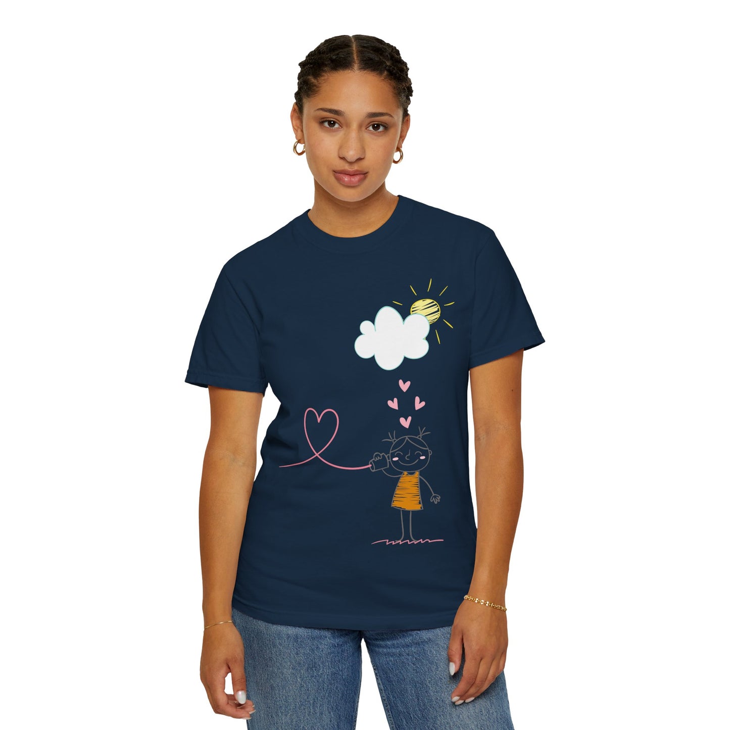 Kids Heart String T-Shirt — Cute Doodle Love Graphic Tee