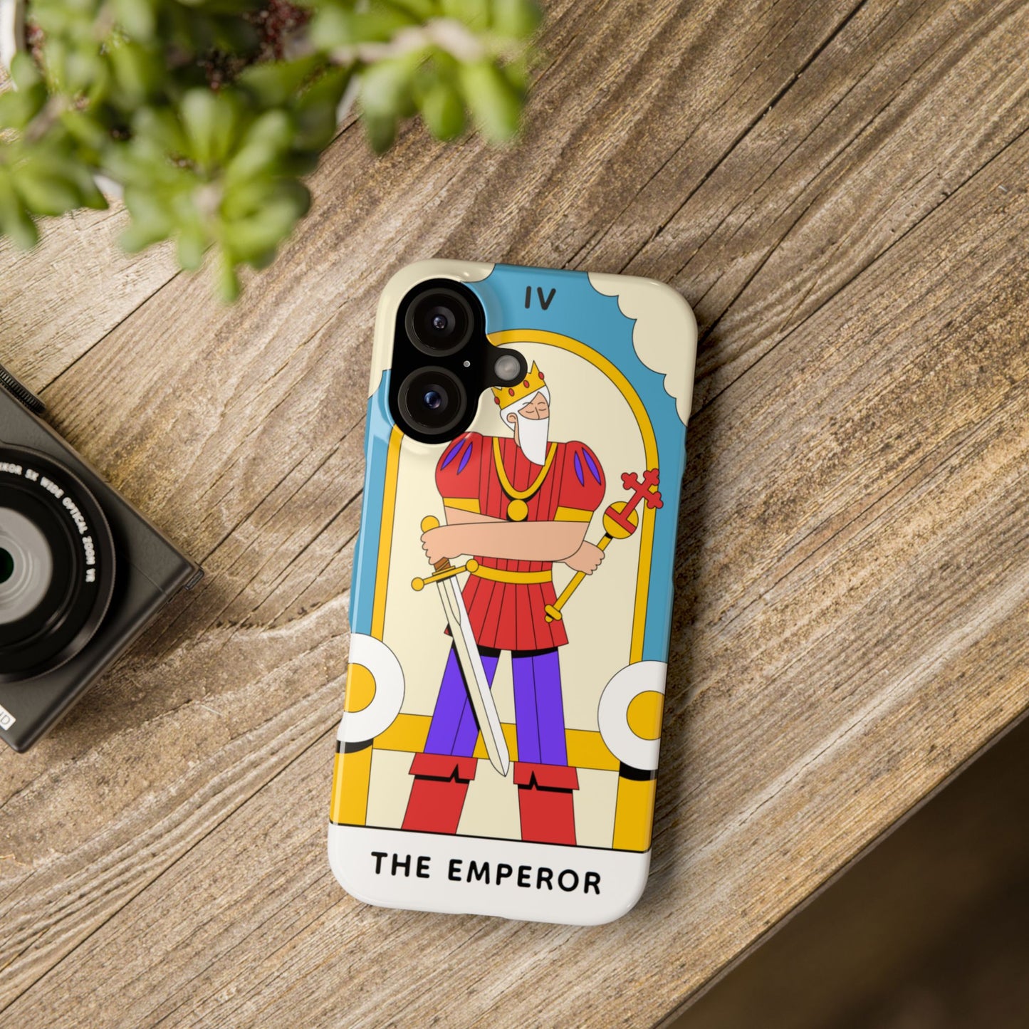 The Emperor Tarot Slim Case — Illustrated Tarot Phone Case