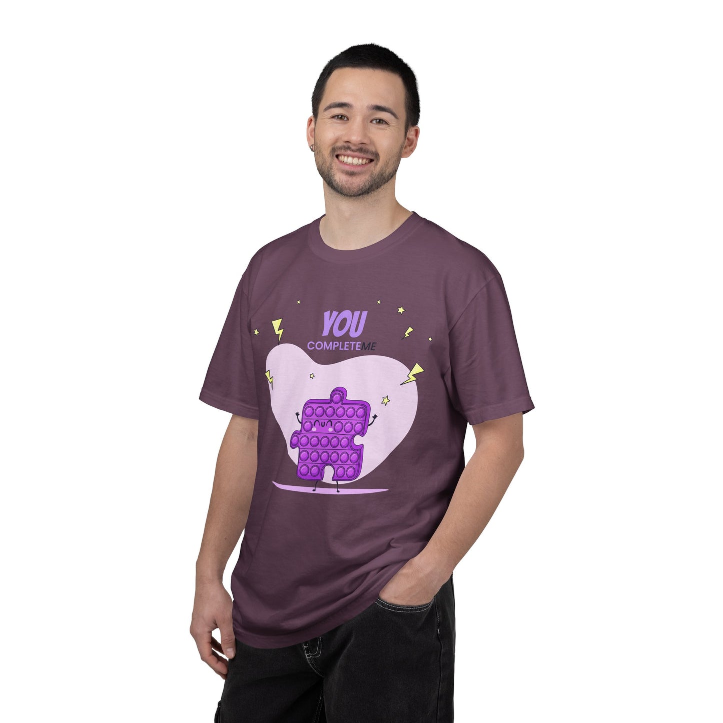 Pop It Heart T-Shirt – "You Complete Me" Cute Fidget Toy Graphic Tee