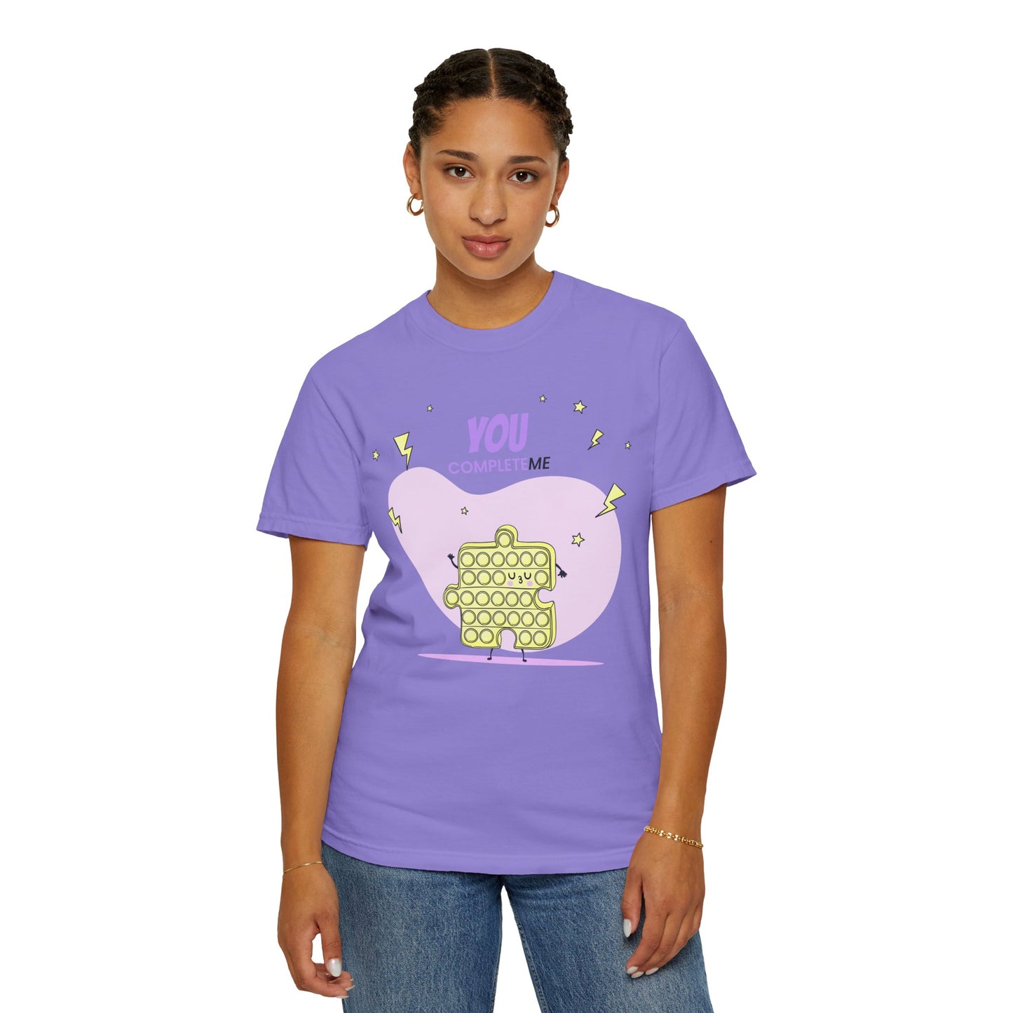Pop It Puzzle T-Shirt — "You Complete Me" Cute Fidget Toy Graphic Tee
