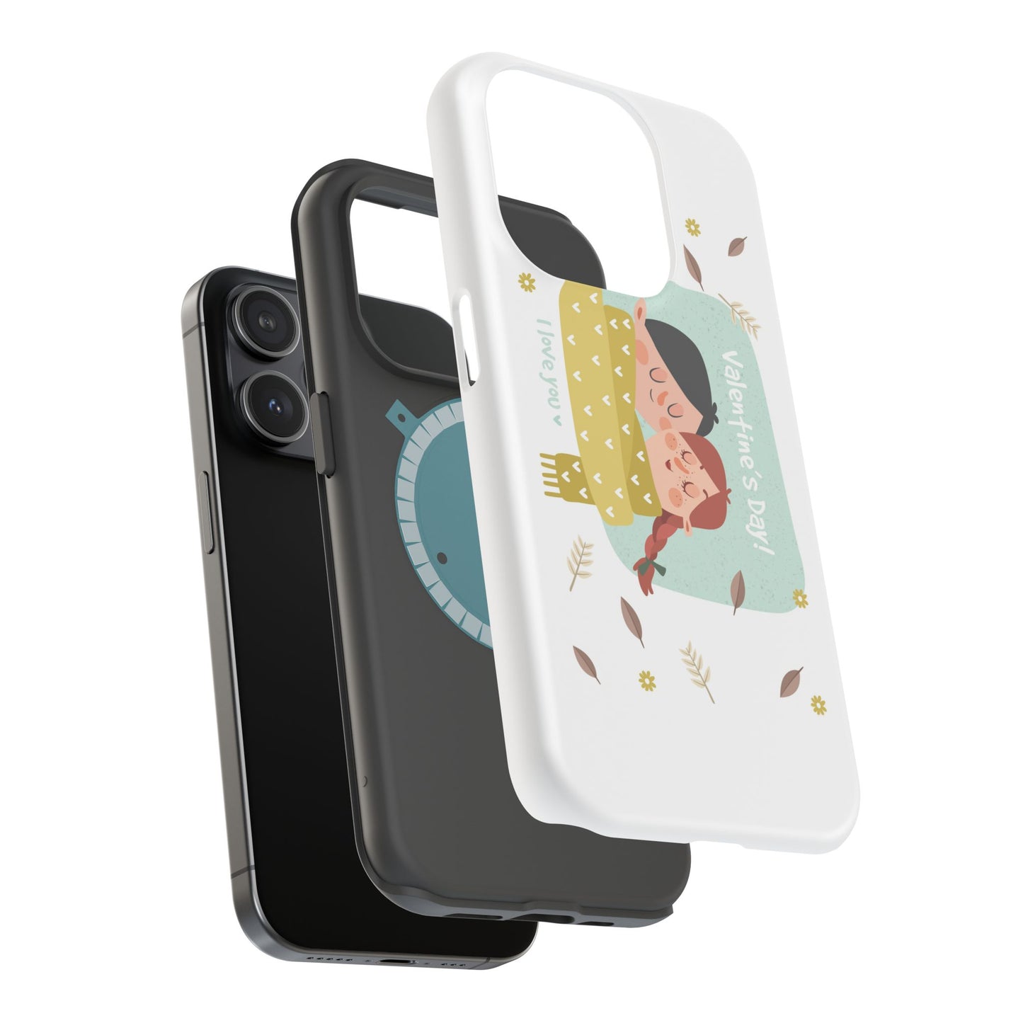 Valentine's Day Cute Couple Phone Case — Magnetic Impact-Resistant
