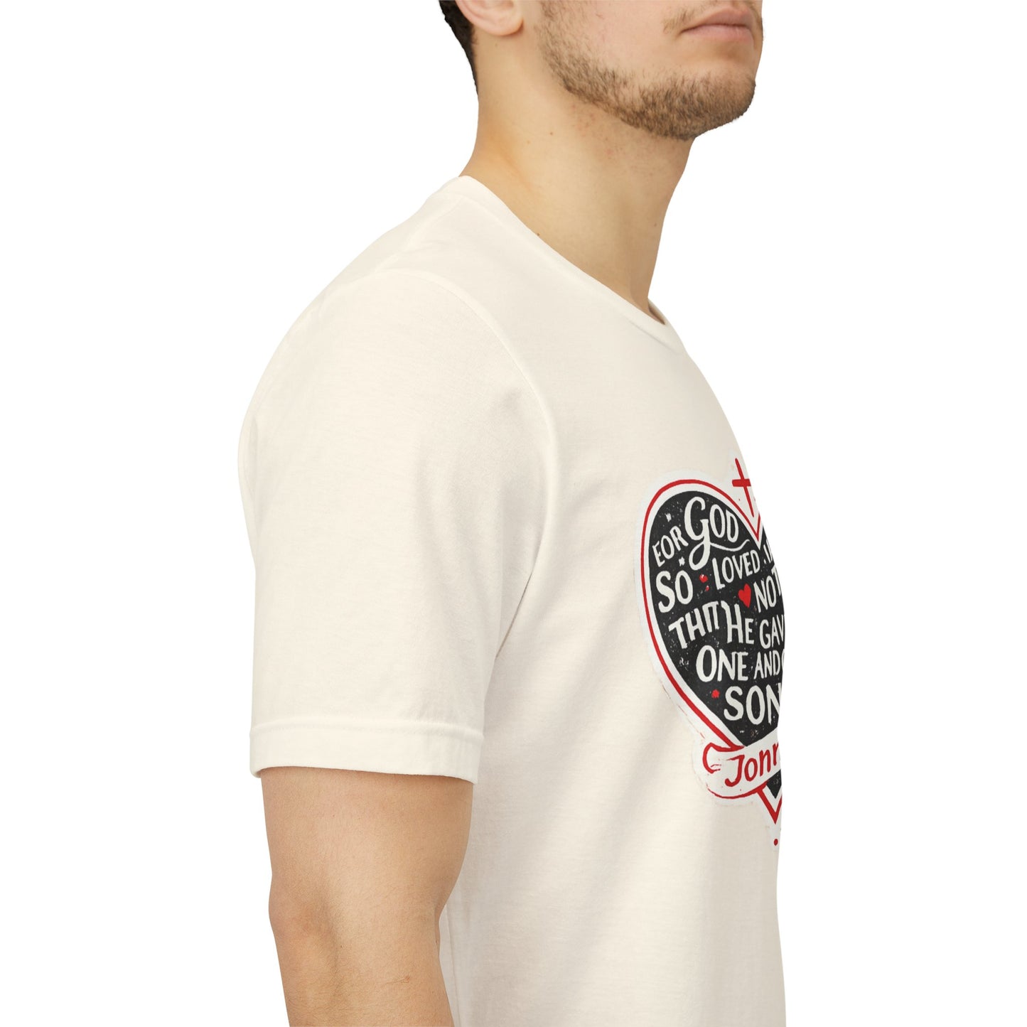 Christian Heart T-Shirt — John 3:16 Bible Verse Tee