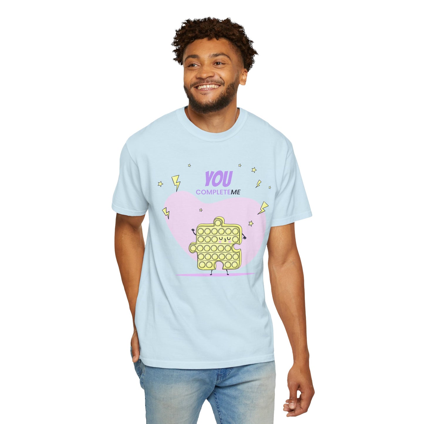 Pop It Puzzle T-Shirt — "You Complete Me" Cute Fidget Toy Graphic Tee