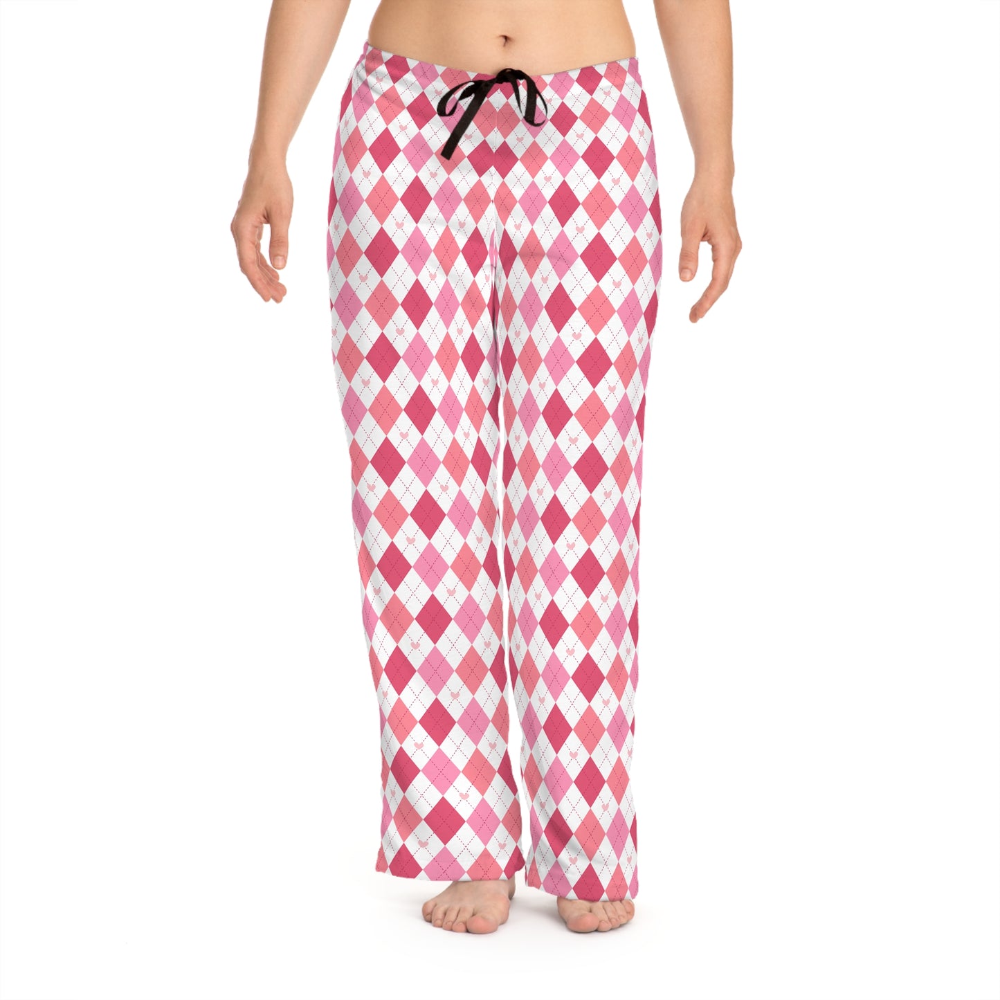 Pink Argyle Women’s Pajama Pants — Cozy Lounge Sleepwear
