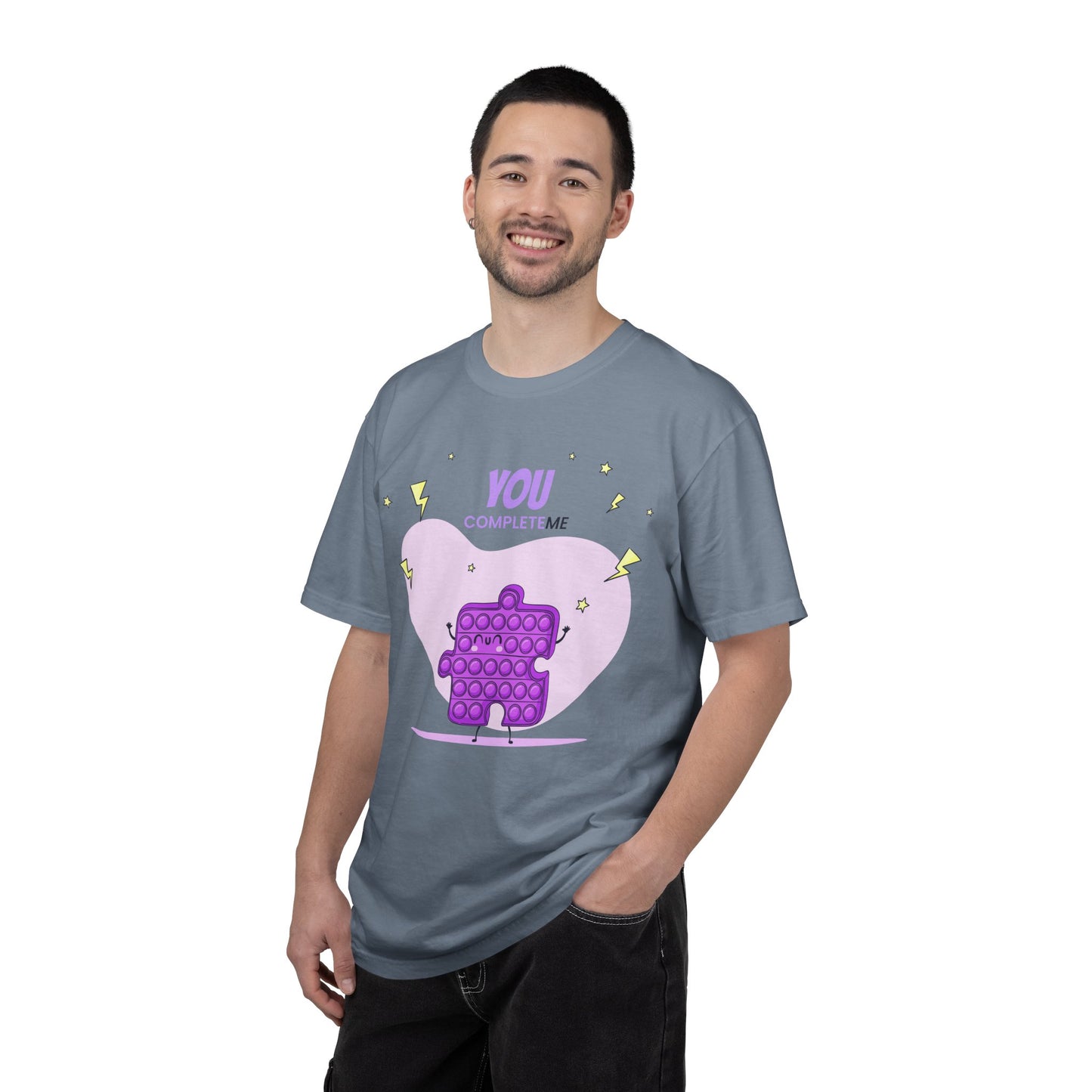 Pop It Heart T-Shirt – "You Complete Me" Cute Fidget Toy Graphic Tee