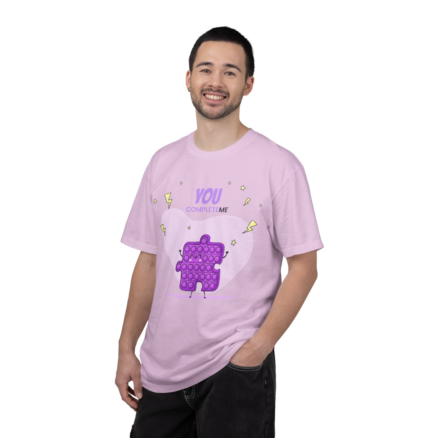 Pop It Heart T-Shirt – "You Complete Me" Cute Fidget Toy Graphic Tee
