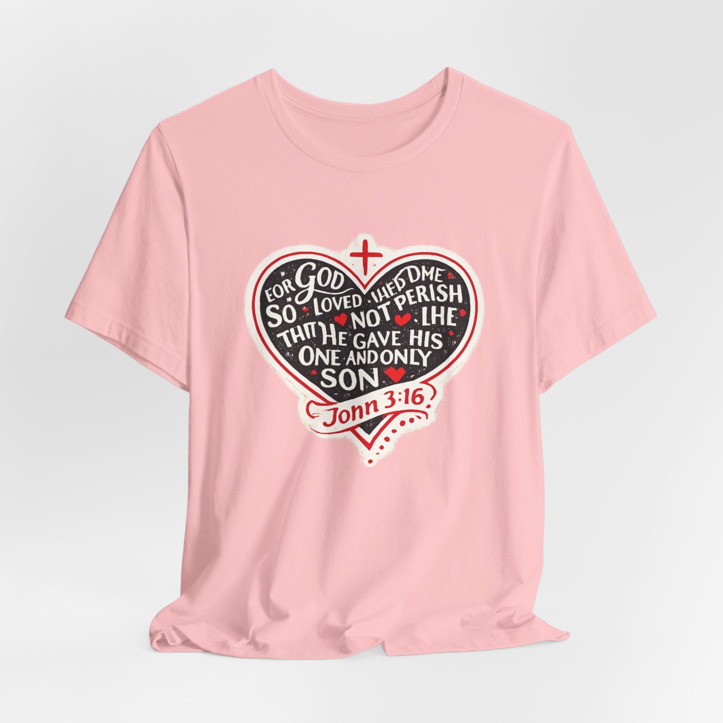 Christian Heart T-Shirt — John 3:16 Bible Verse Tee