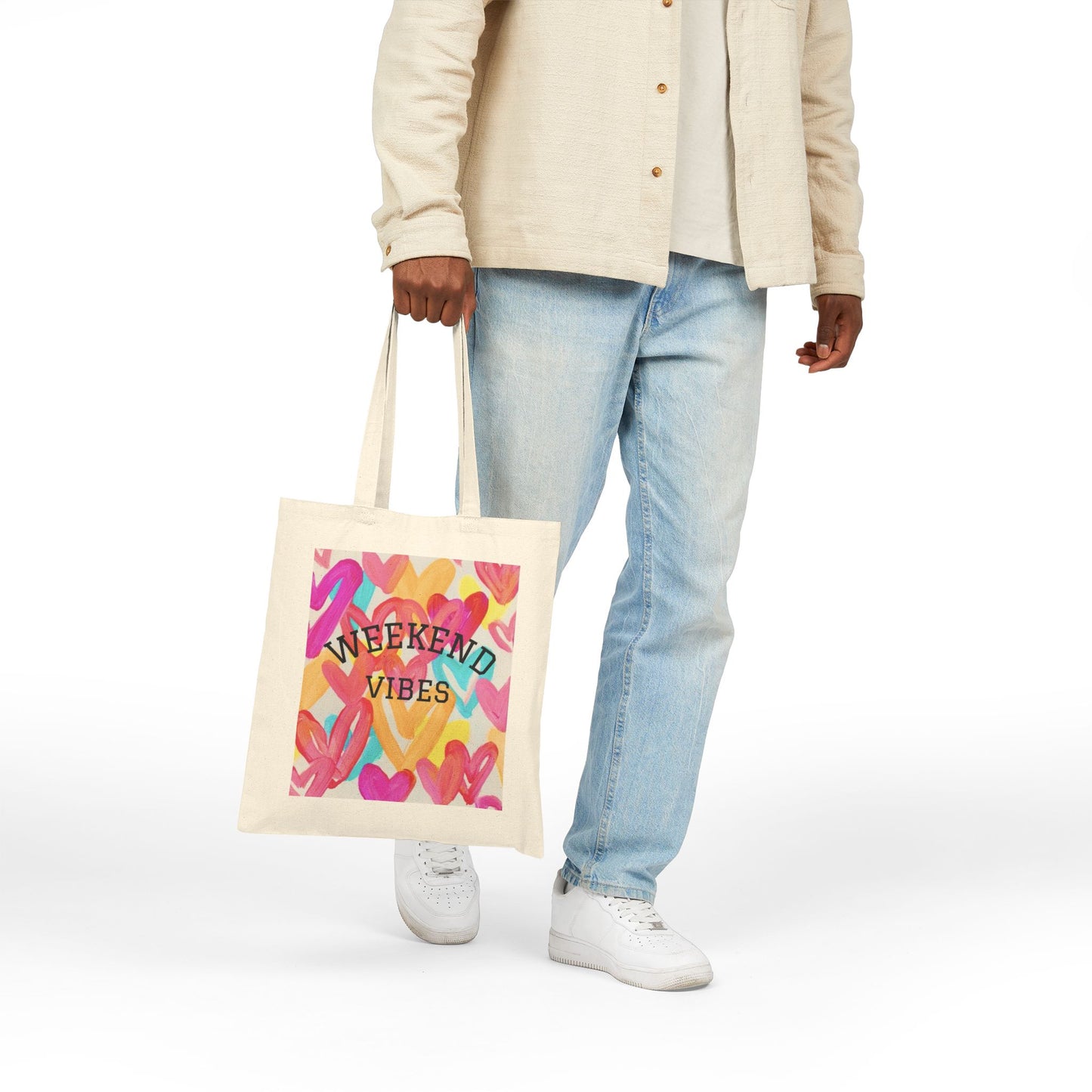 Weekend Vibes Cotton Canvas Tote Bag
