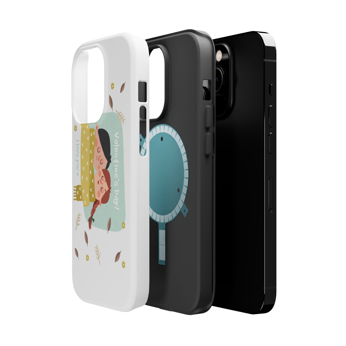 Valentine's Day Cute Couple Phone Case — Magnetic Impact-Resistant