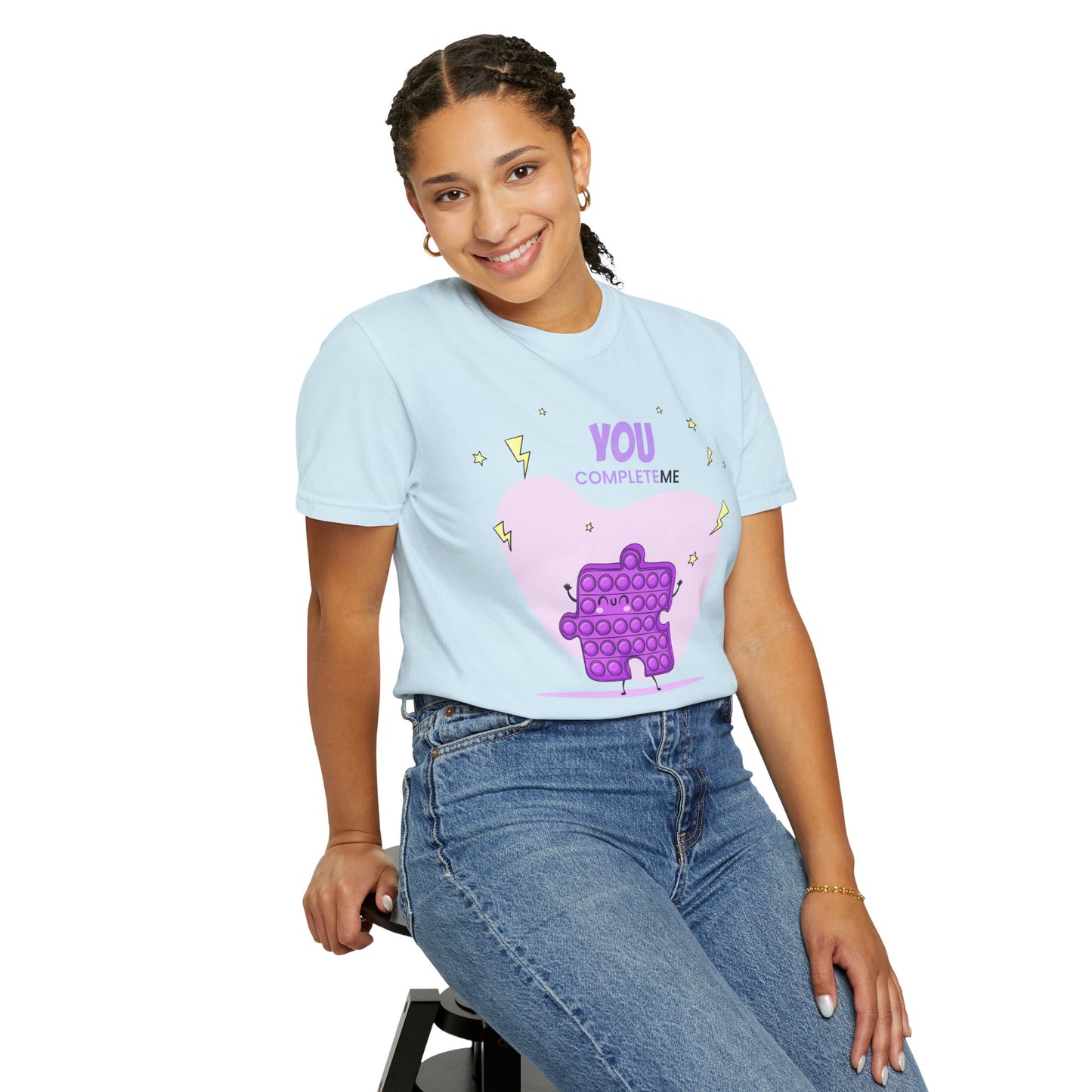 Pop It Heart T-Shirt – "You Complete Me" Cute Fidget Toy Graphic Tee