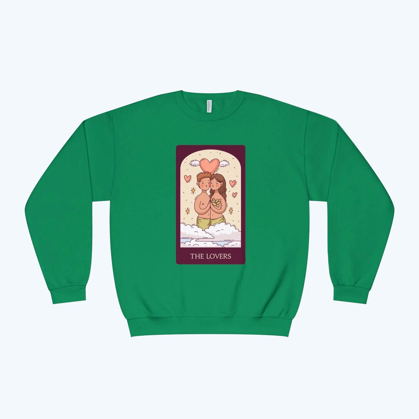 Tarot 'The Lovers' Crewneck Sweatshirt — Cute Retro Love Card Design