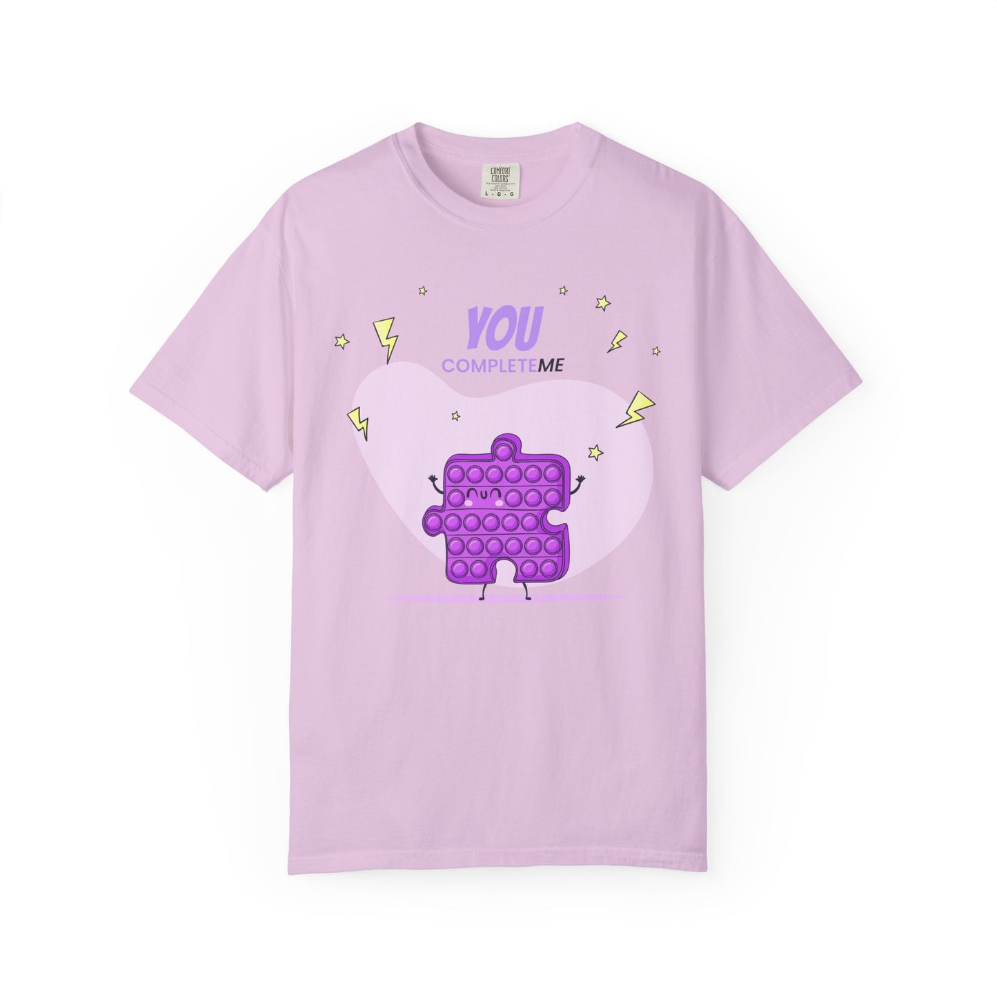 Pop It Heart T-Shirt – "You Complete Me" Cute Fidget Toy Graphic Tee