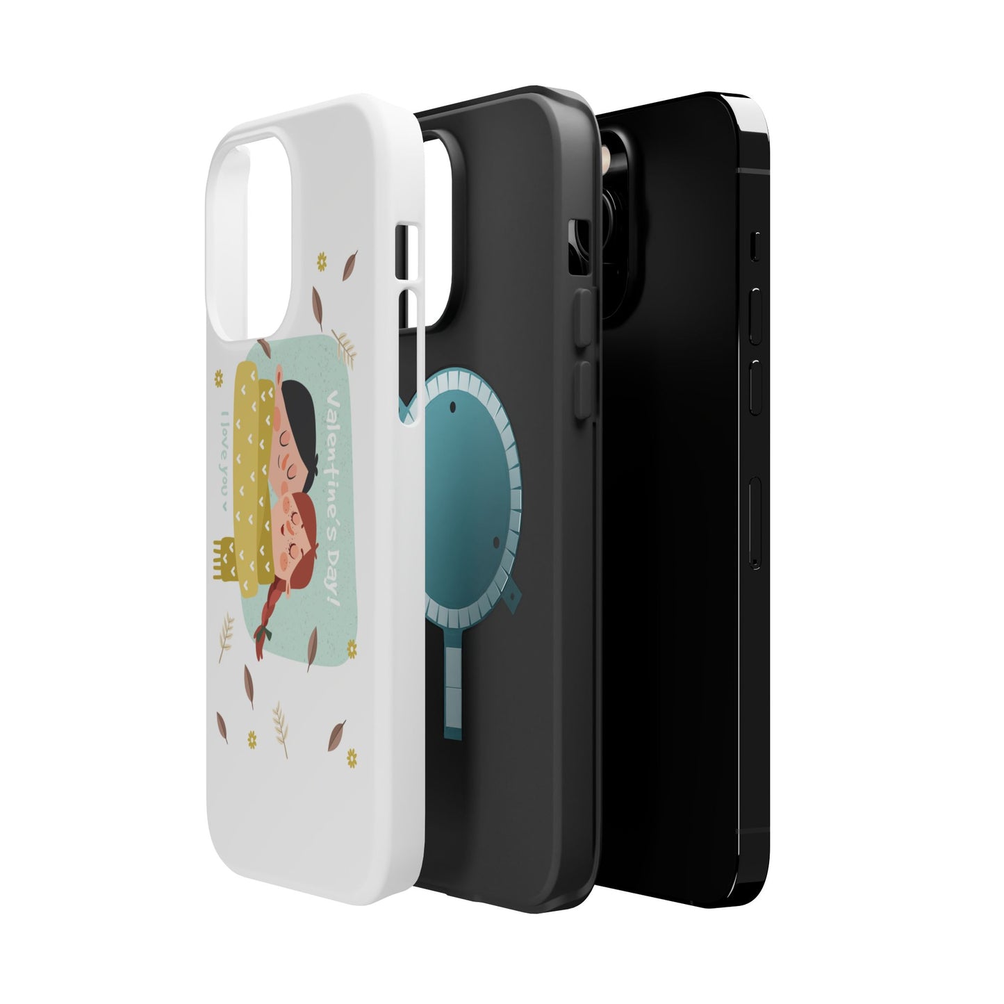 Valentine's Day Cute Couple Phone Case — Magnetic Impact-Resistant