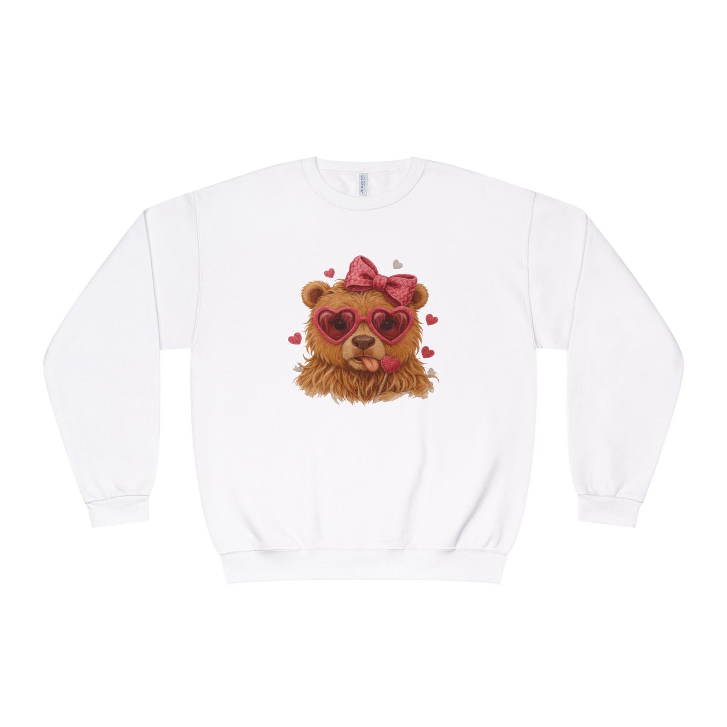 Bear with Heart Sunglasses Crewneck Sweatshirt