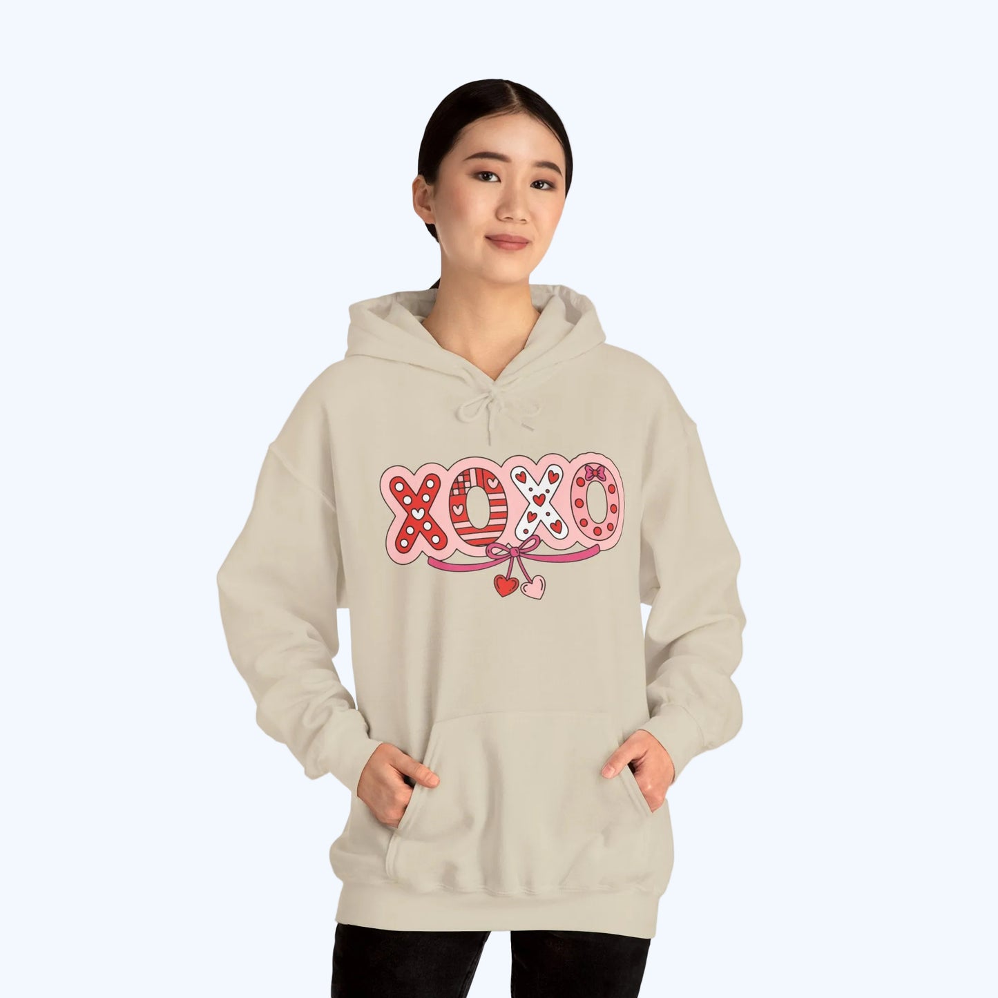 XOXO Heart Hoodie – Cute Valentine’s Day Pullover