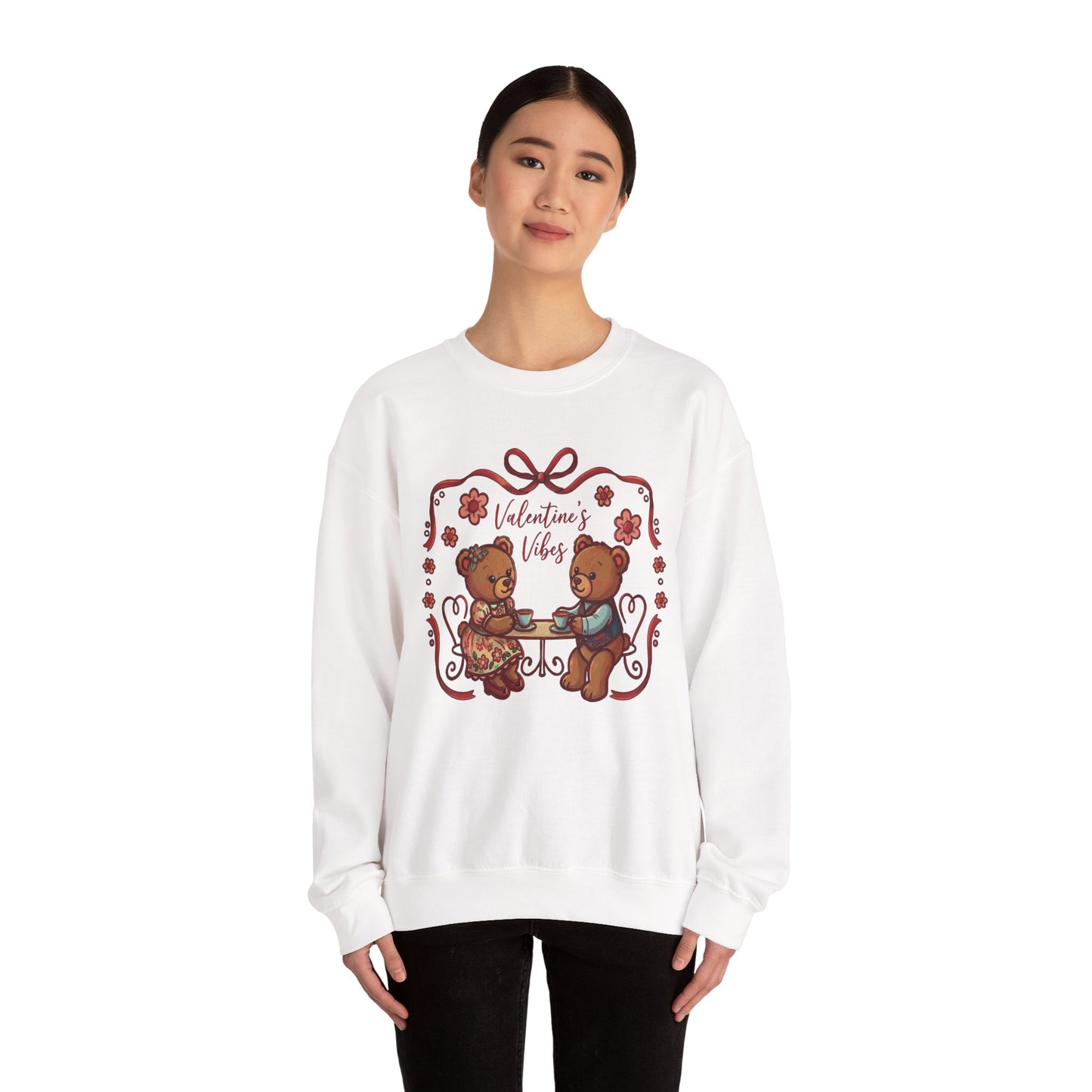 Valentine Vibes Teddy Bears Crewneck Sweatshirt
