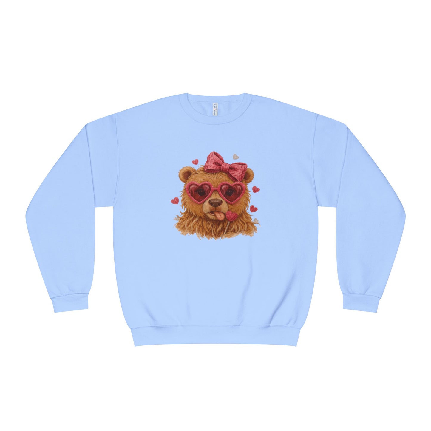 Bear with Heart Sunglasses Crewneck Sweatshirt