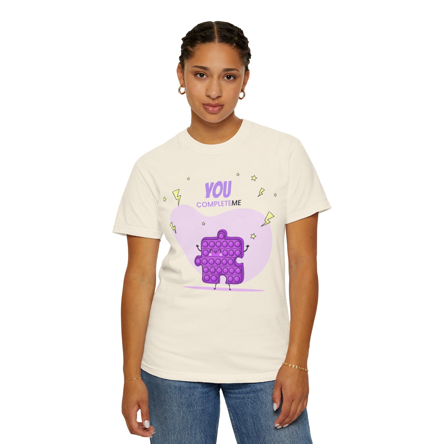 Pop It Heart T-Shirt – "You Complete Me" Cute Fidget Toy Graphic Tee