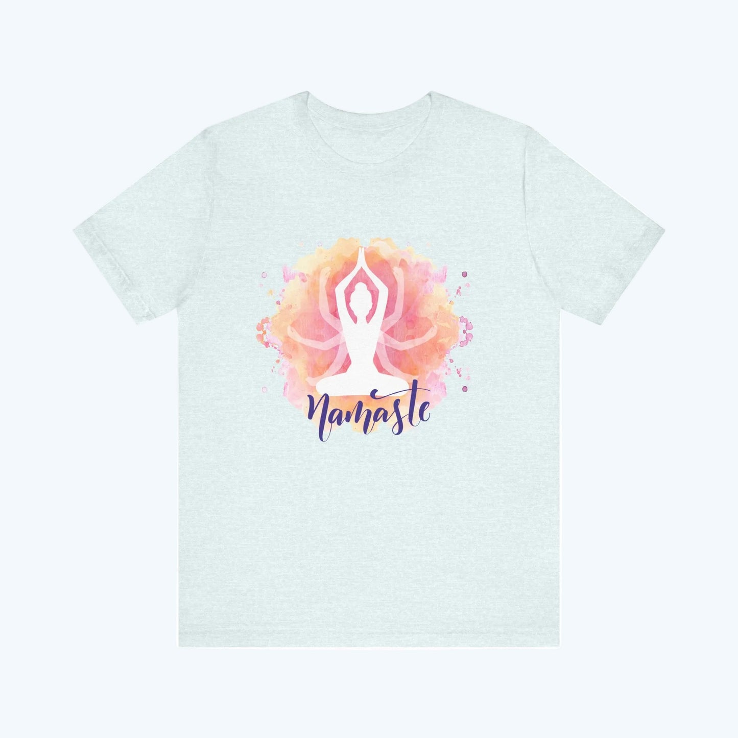 Namaste Yoga T-Shirt – Watercolor Lotus Meditation Tee