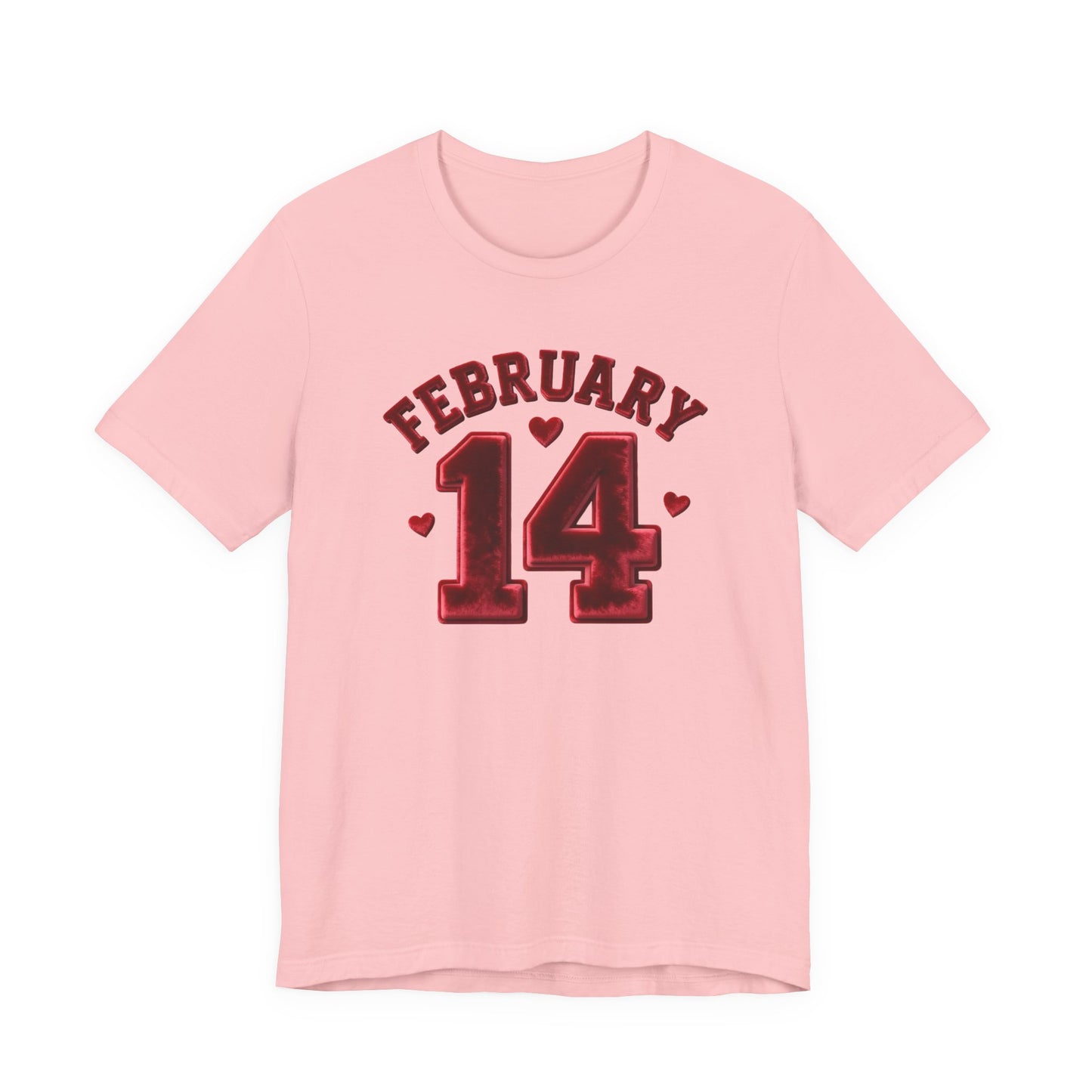 Valentine’s February 14 Tee — Retro Red Heart Date T-Shirt