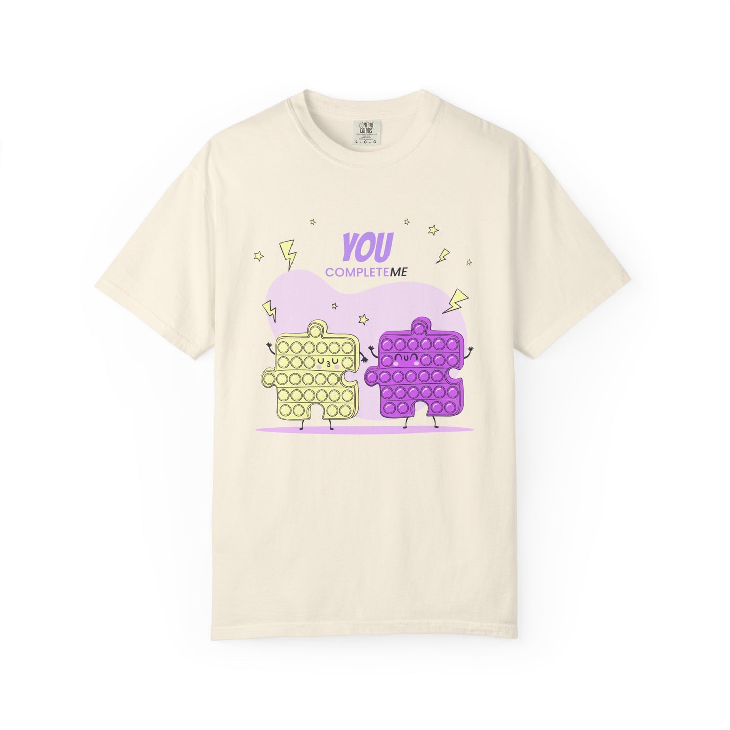 Puzzle Pop Fidget Tee — "You Complete Me" Cute Matching Puzzle Piece Shirt