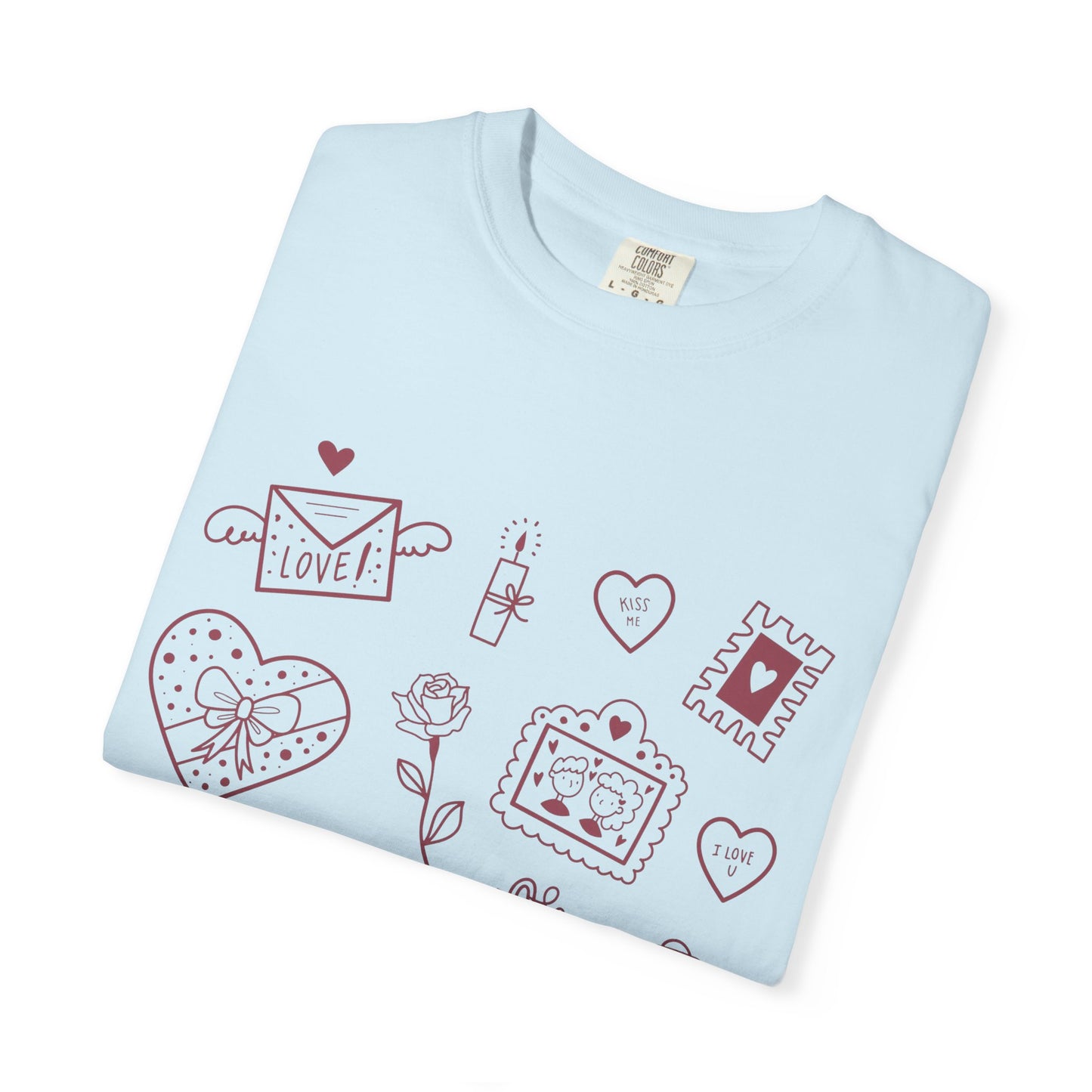 Valentine Doodle T-Shirt — Cute Love Icons Tee