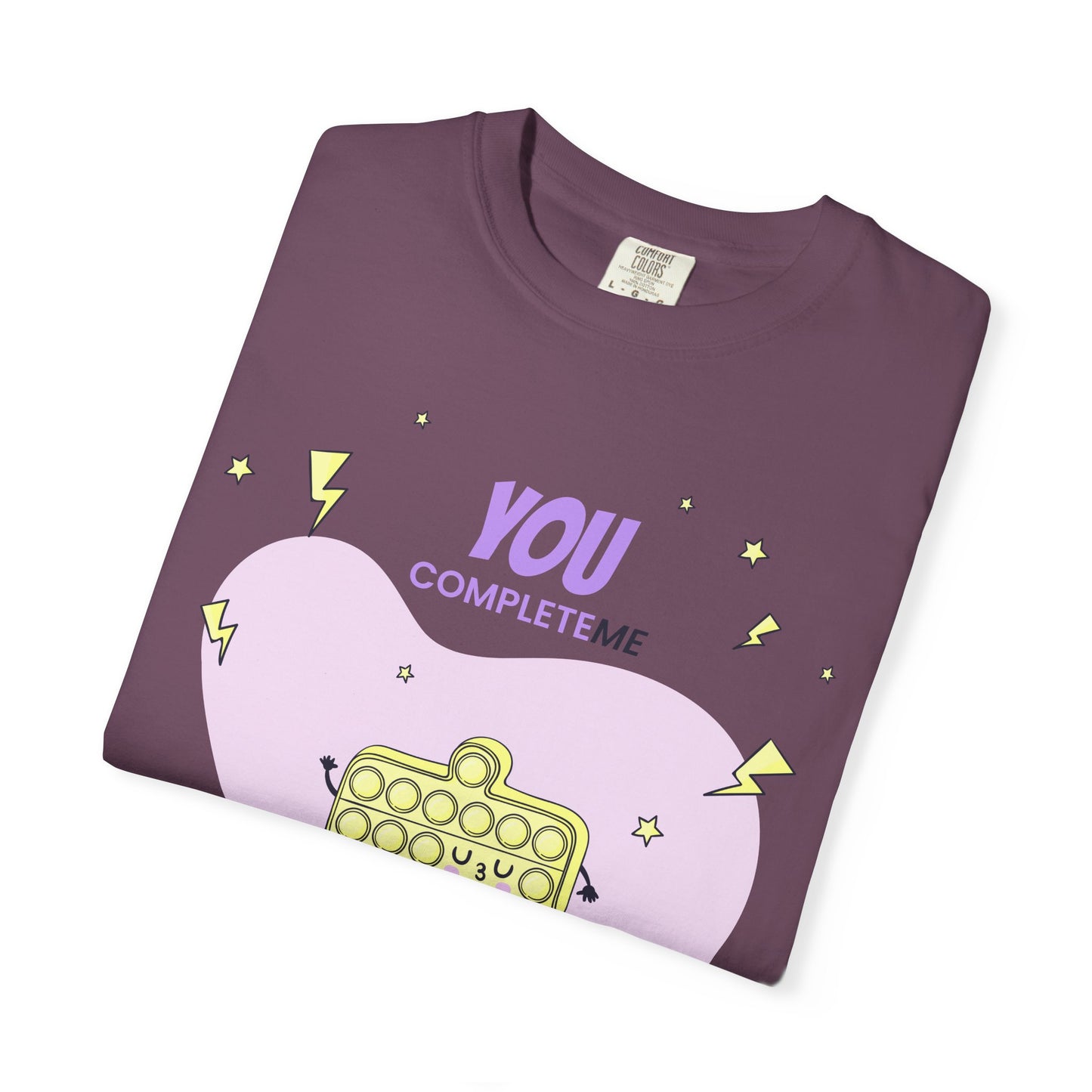 Pop It Puzzle T-Shirt — "You Complete Me" Cute Fidget Toy Graphic Tee