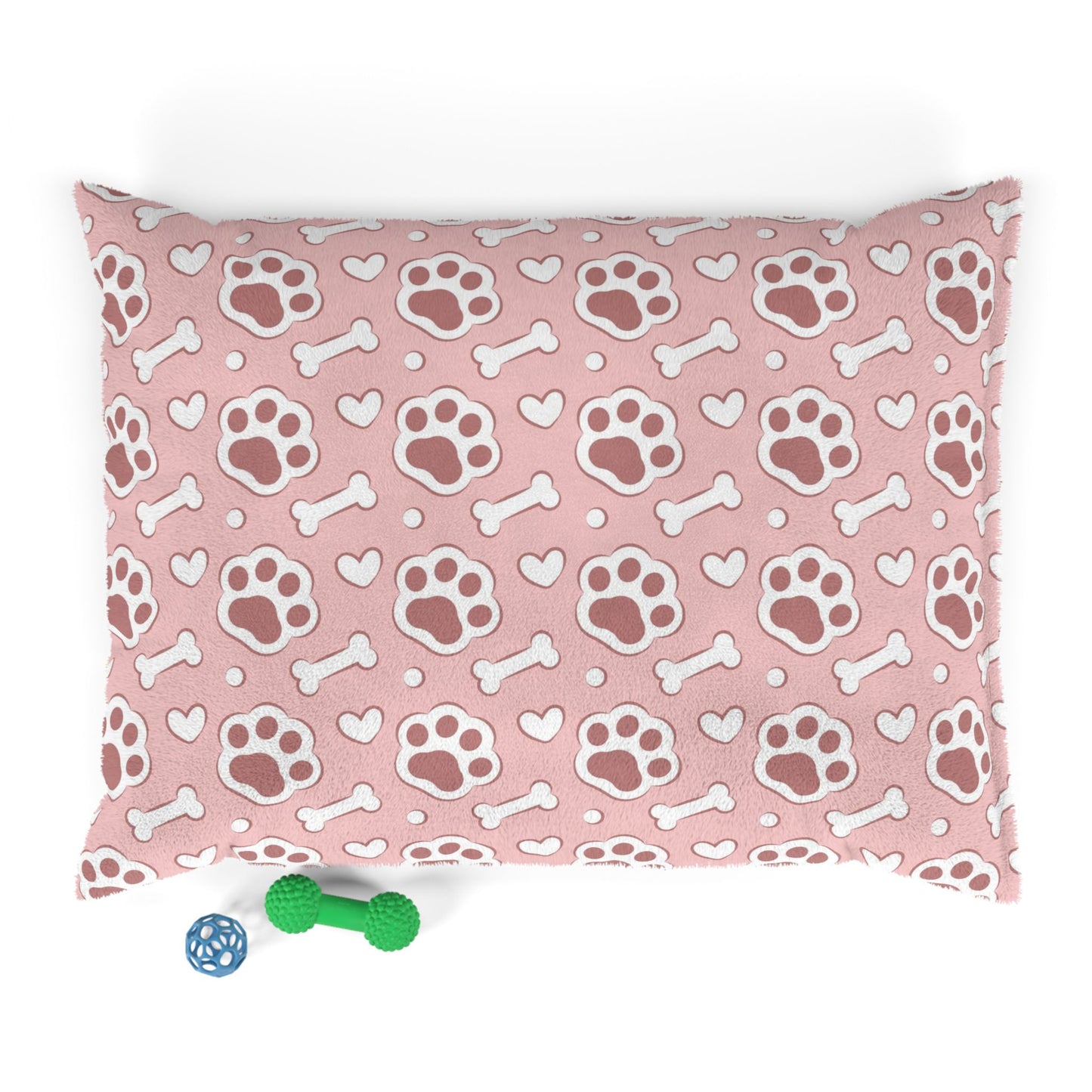 Cozy Pet Bed with Paw Prints and Bones Design