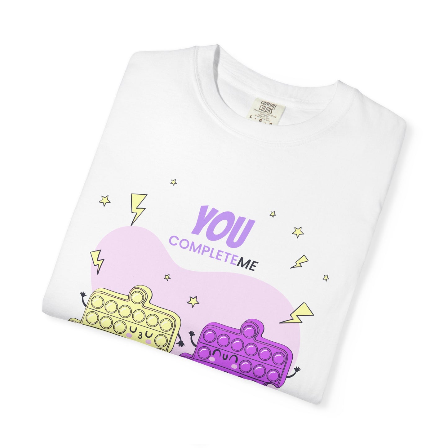 Puzzle Pop Fidget Tee — "You Complete Me" Cute Matching Puzzle Piece Shirt