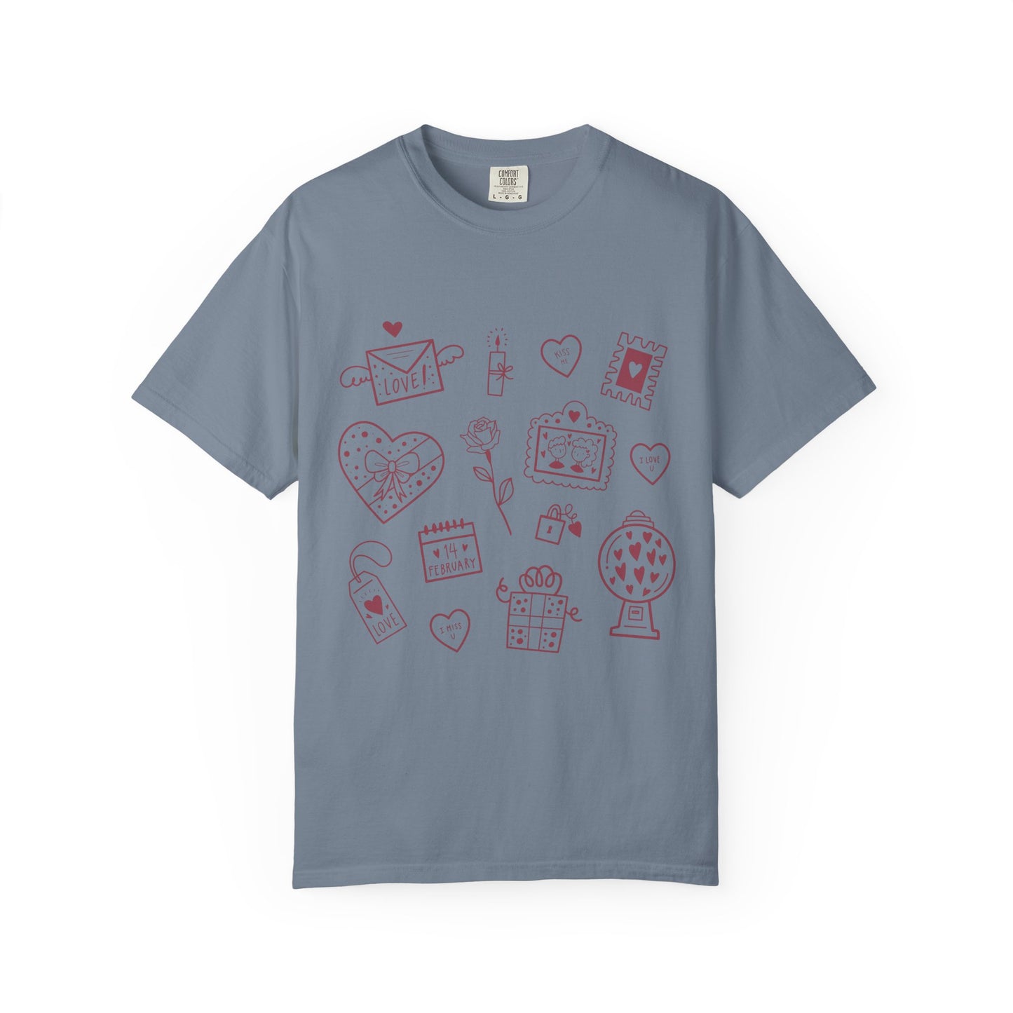 Valentine Doodle T-Shirt — Cute Love Icons Tee