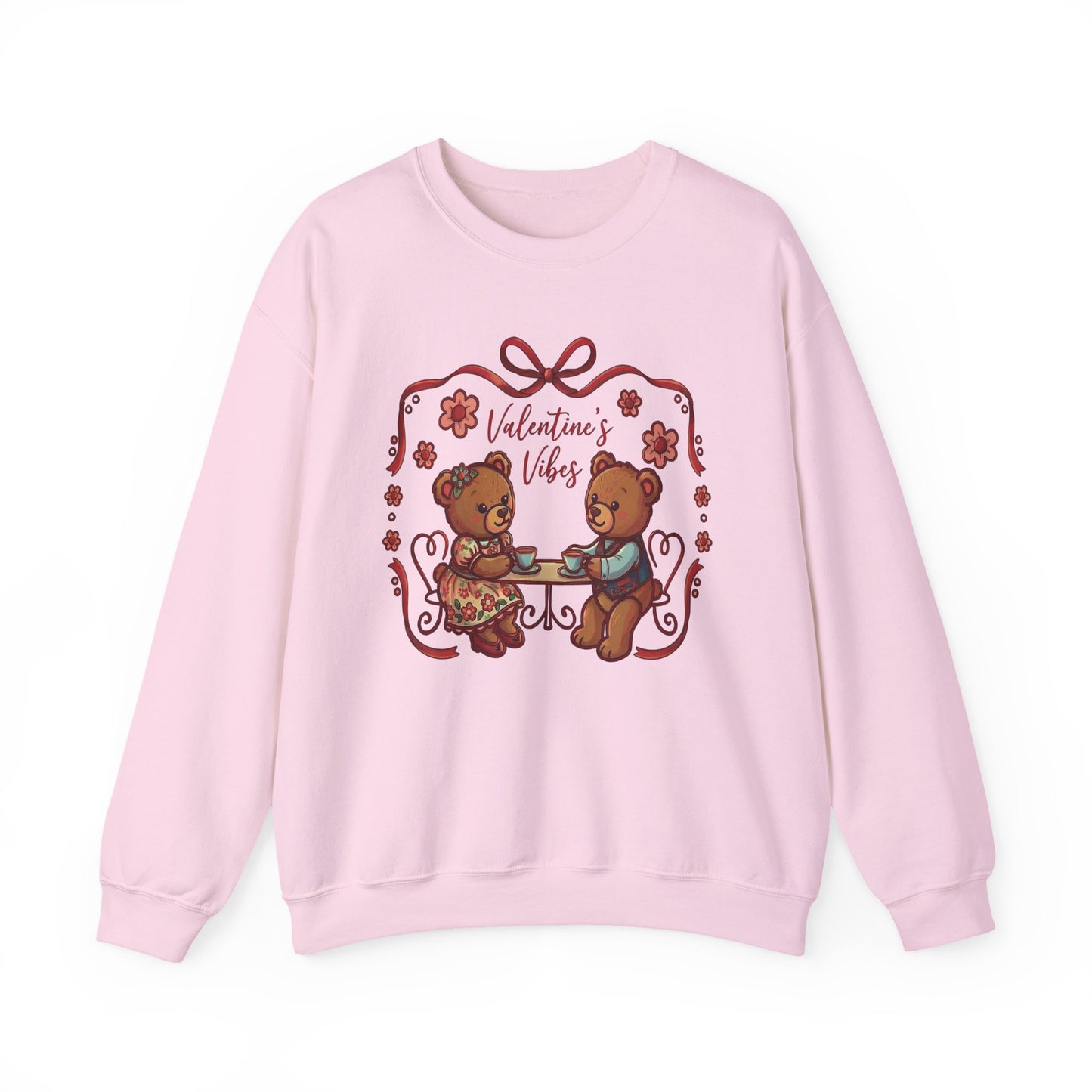 Valentine Vibes Teddy Bears Crewneck Sweatshirt