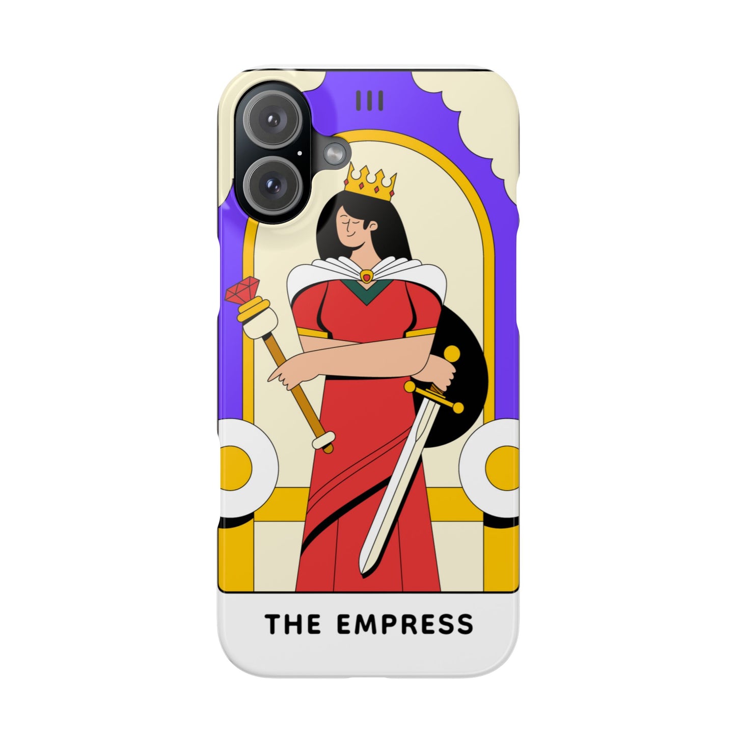Tarot Empress Slim Phone Case — The Empress Card Design, Feminine Protective Phone Cover