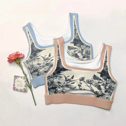 Womens Camisoles Retro Print Sports Vest Sexy Intimate Tanks Lingerie Female O-Neck Casual Sleeveless Camisole
