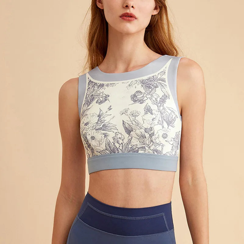 Womens Camisoles Retro Print Sports Vest Sexy Intimate Tanks Lingerie Female O-Neck Casual Sleeveless Camisole