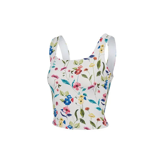 Yoga Tank Top Women's Built-in Chest Cushion Comfortable and Breathable Back Sports Bra Gym Training Running Top